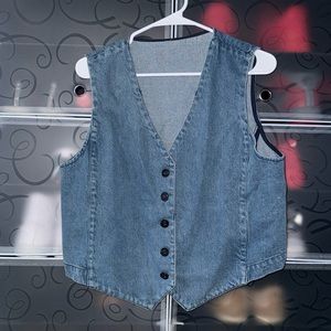 Denim women vest